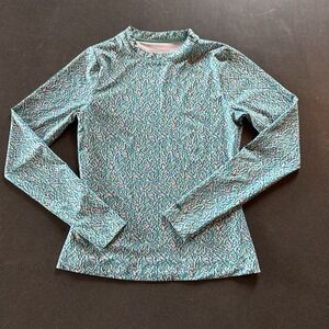 Patagonia Women's Swim Rash Guard - Blue and Pink Pattern